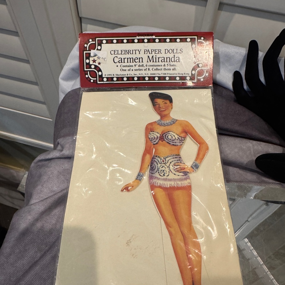 Shackman Celebrity Paper Doll Sets 1991‎ "Carmen Miranda”